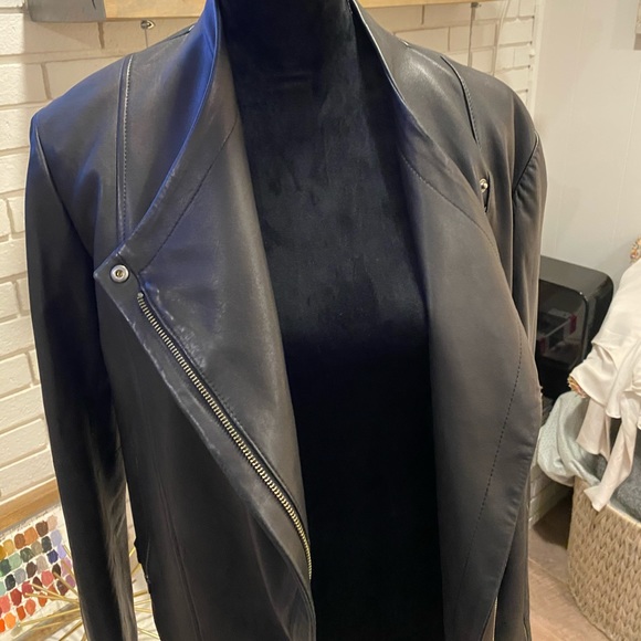 Black Theory Phelan New Ford Leather Jacket, Large - Picture 15 of 15